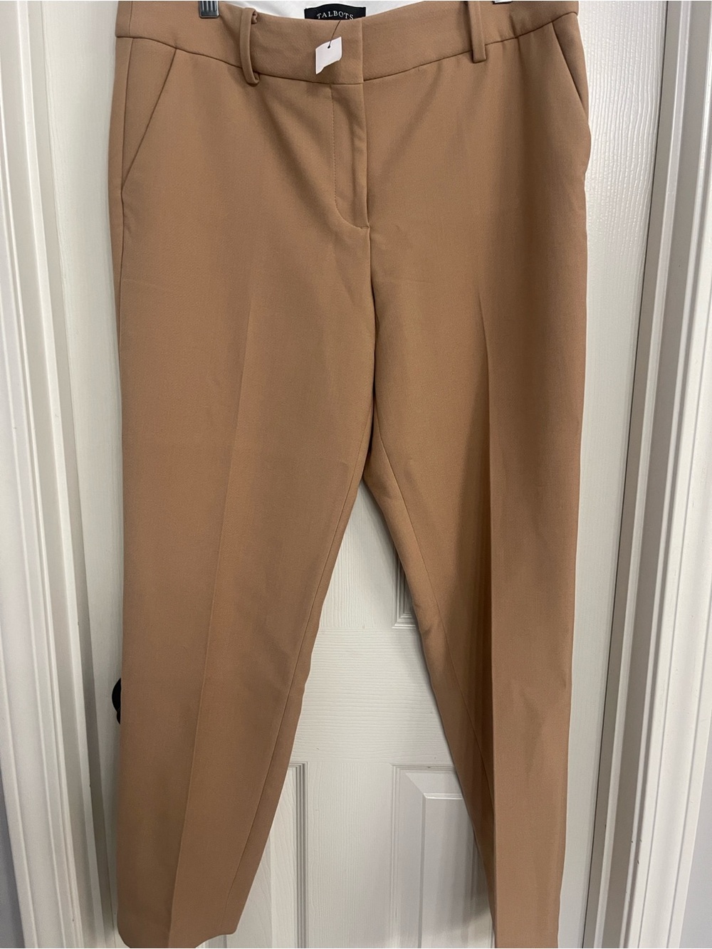 Talbots Camel Straight-Leg Dress Trousers